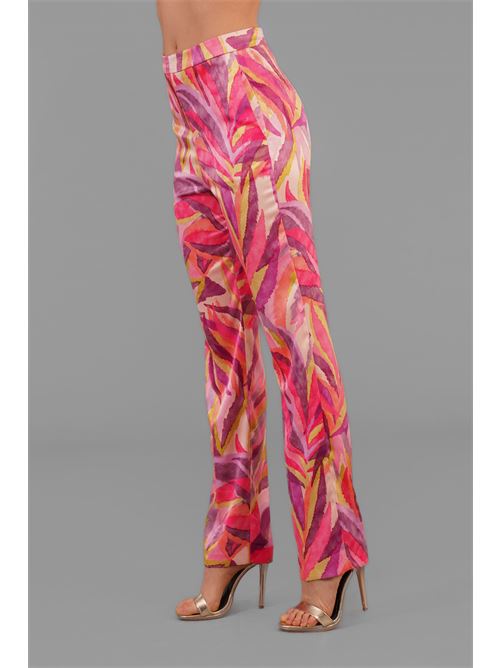 Pantalone in raso fantasia elmas phil | 011056FANTASIA
